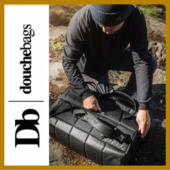 Db Journey Hytta Split Duffel Bag Backpack 50L - "DB" Carry-On Bag - Black Out - Picture 11 of 16